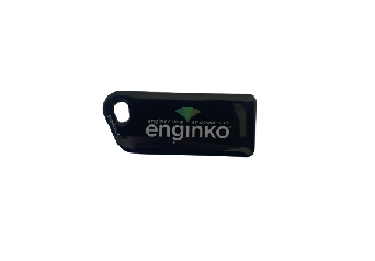 RFID čipový klíč s logem enginko - černý 